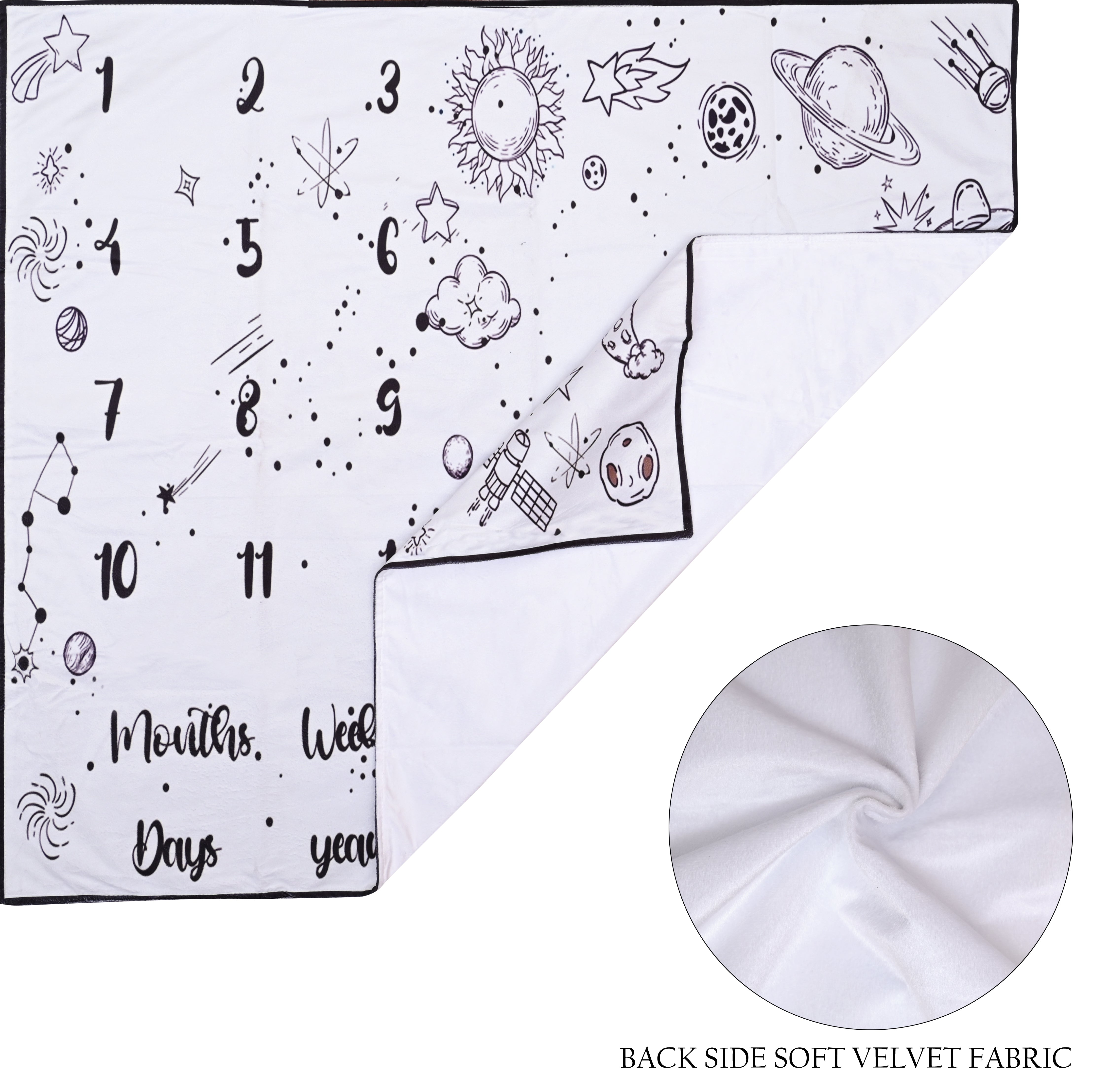 Celestial Sky Baby Milestone Blanket with Ring & Milestone Cards [99 x 120]