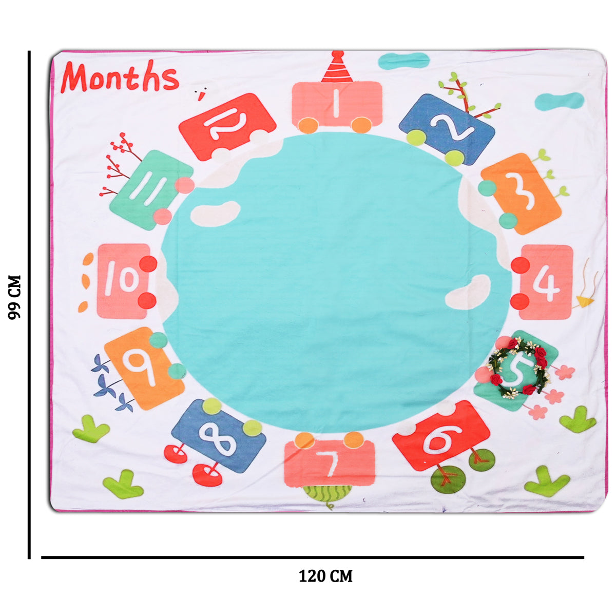 Counting Moments: Numbers Printed Baby Milestone Blanket with Ring & Milestone Cards [99 x 120]