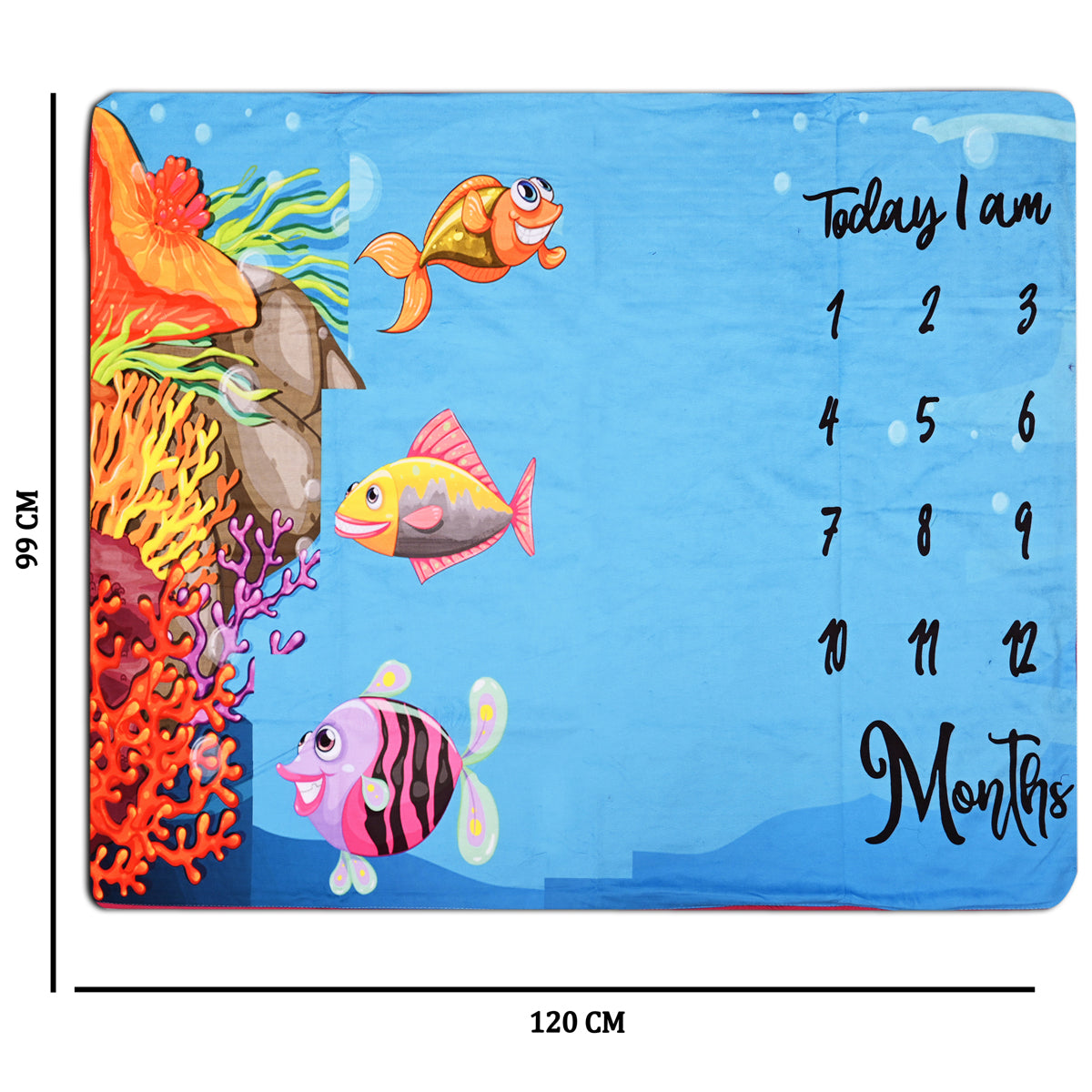 Underwater Adventure Baby Milestone Blanket with Ring & Milestone Cards [99 x 120]